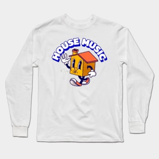 Get Groovy with Our Dancing House Music Long Sleeve T-Shirt